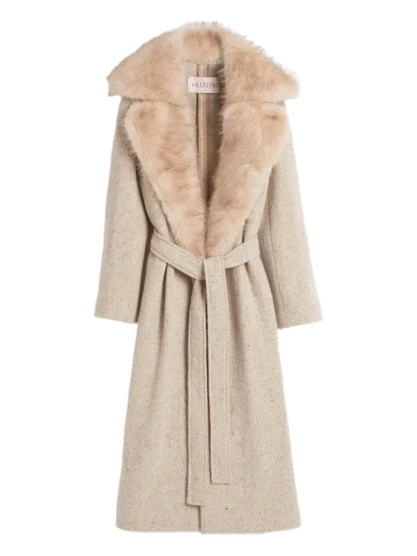 Valentino Garavani ウールコート | ニュートラル | FARFETCH JP