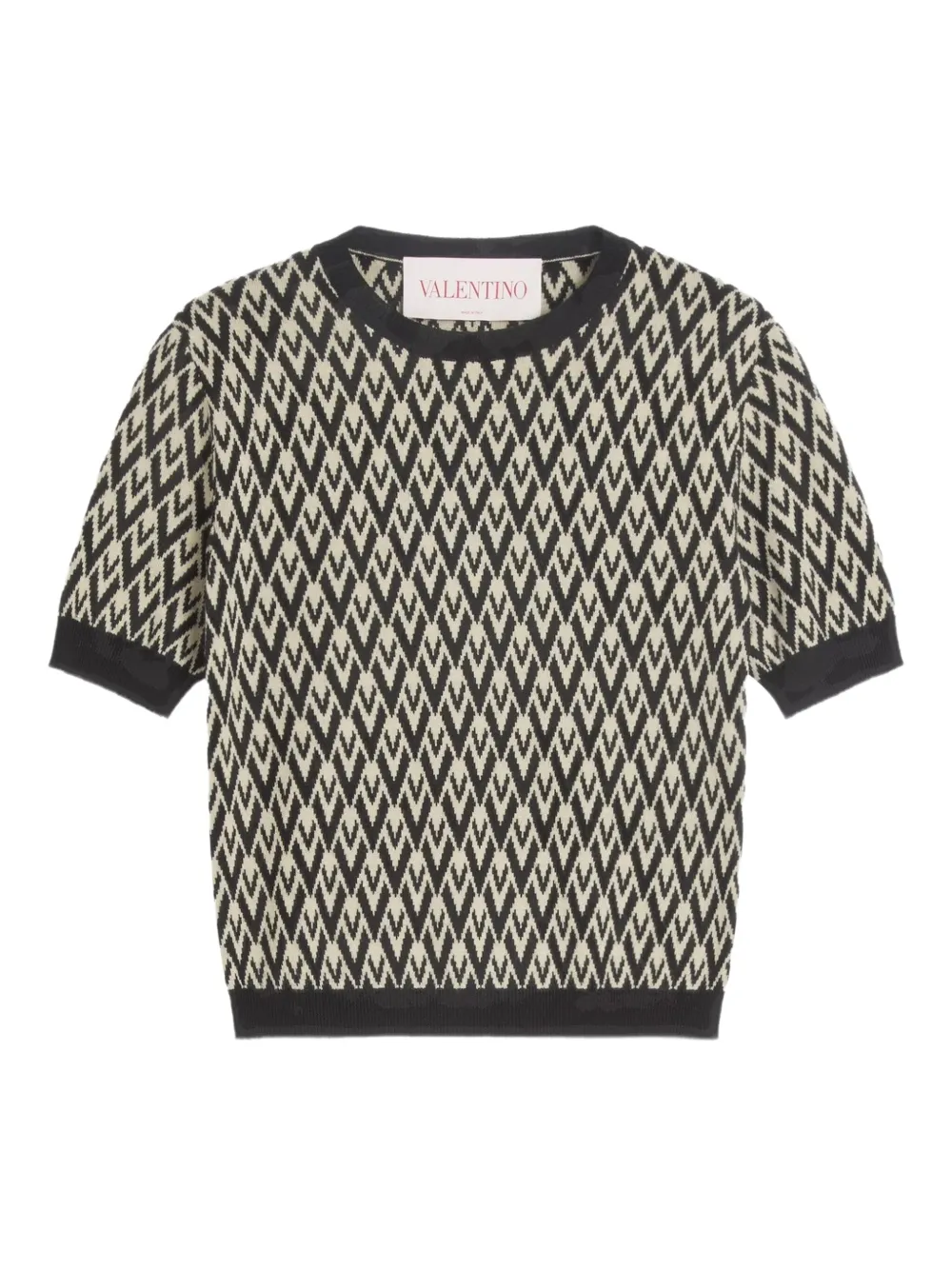 Valentino Garavani Toute La V trui met jacquard Beige