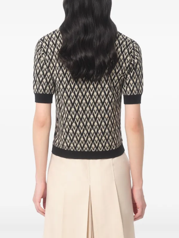 Valentino Garavani geometric-pattern T-shirt | Neutrals