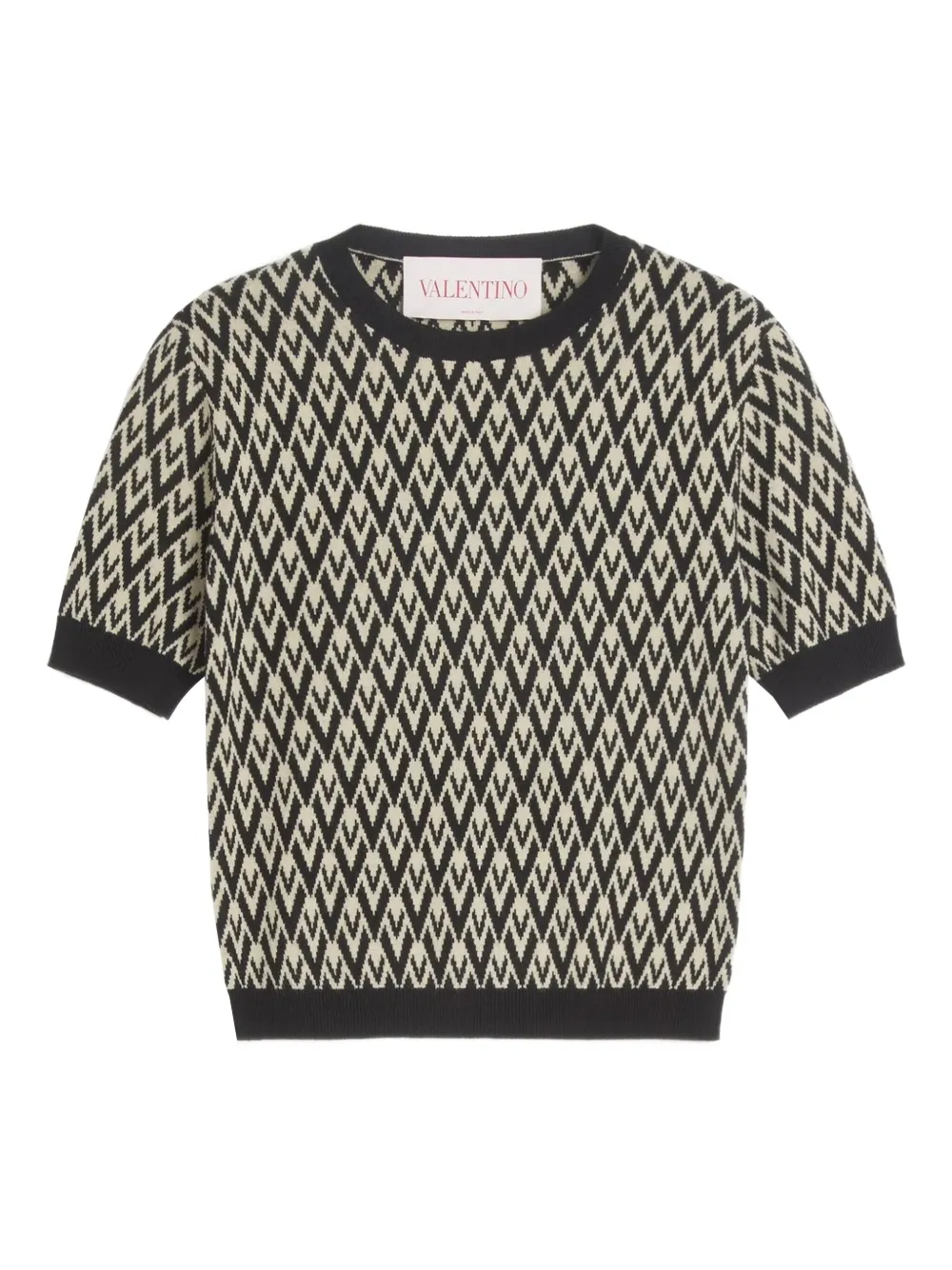 Valentino Garavani geometric-pattern T-shirt | Neutrals | Image 1