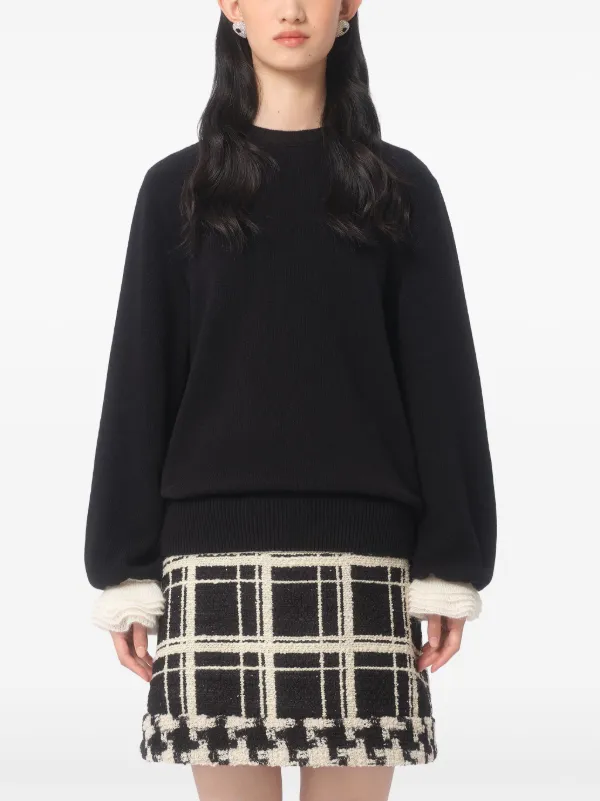 Valentino Garavani wool-mohair Sweater | Black | FARFETCH 