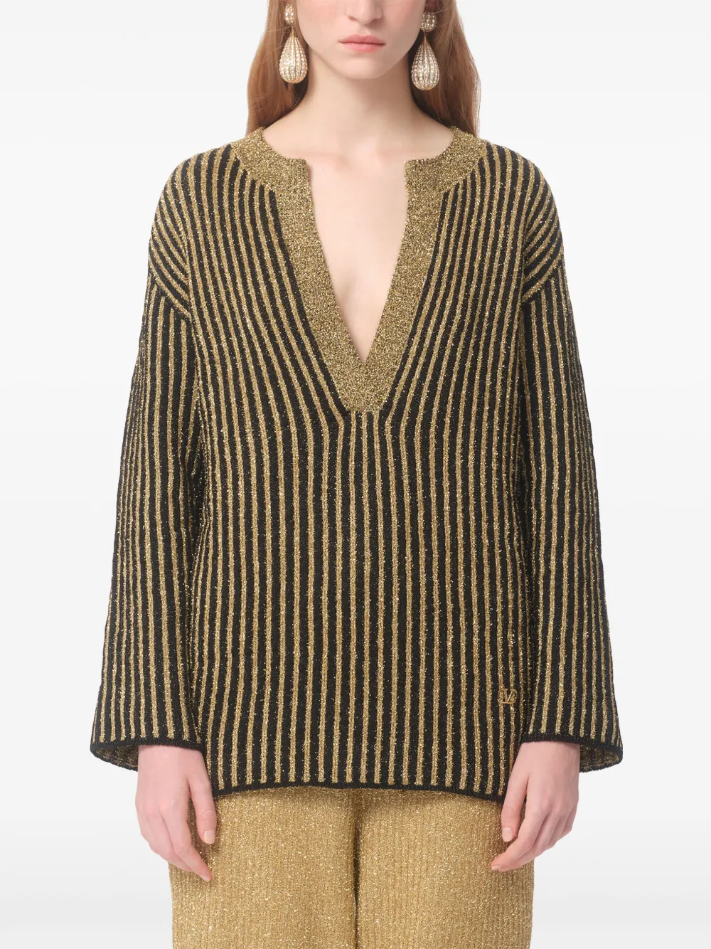 Valentino Garavani Lurex trui Zwart