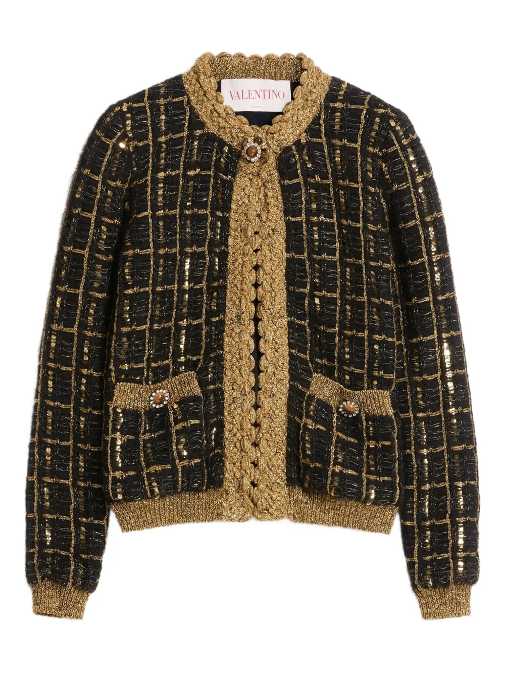 Valentino Garavani Vest met pailletten Bruin