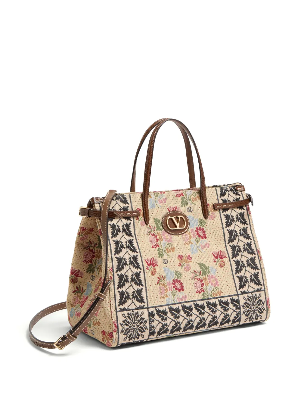 Valentino Garavani Medium Antibes Tote Bag In Neutrals