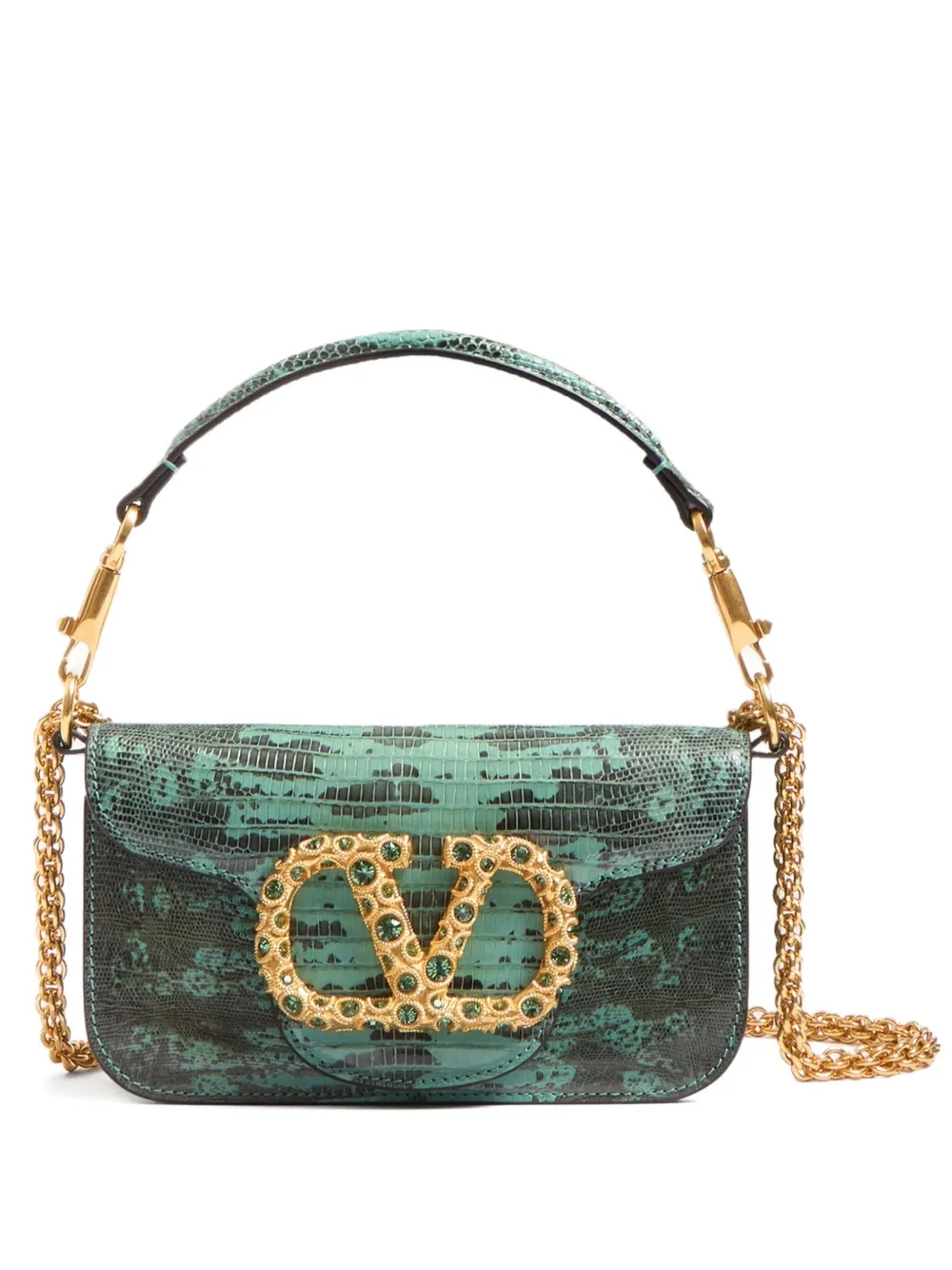 Valentino Garavani Borsa a spalla Locò piccola - Verde