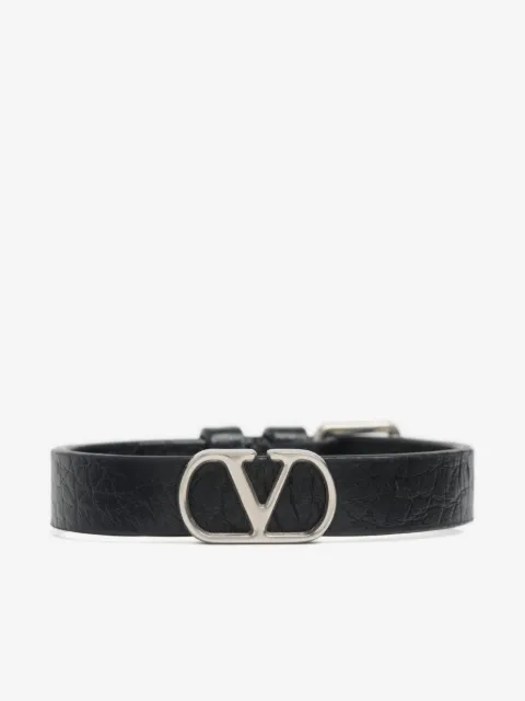 Valentino Garavani pulsera VLogo Signature de piel granulada