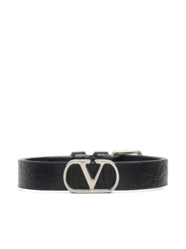 Valentino Garavani Vロゴ シグネチャー レザーブレスレット