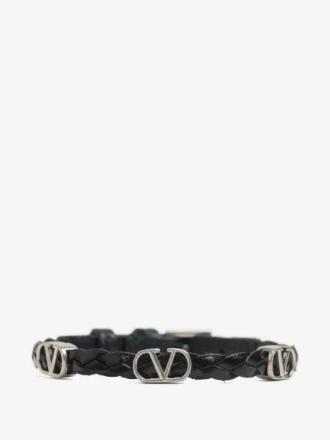 Valentino Garavani Vlogo Signature bracelet in braided calfskin