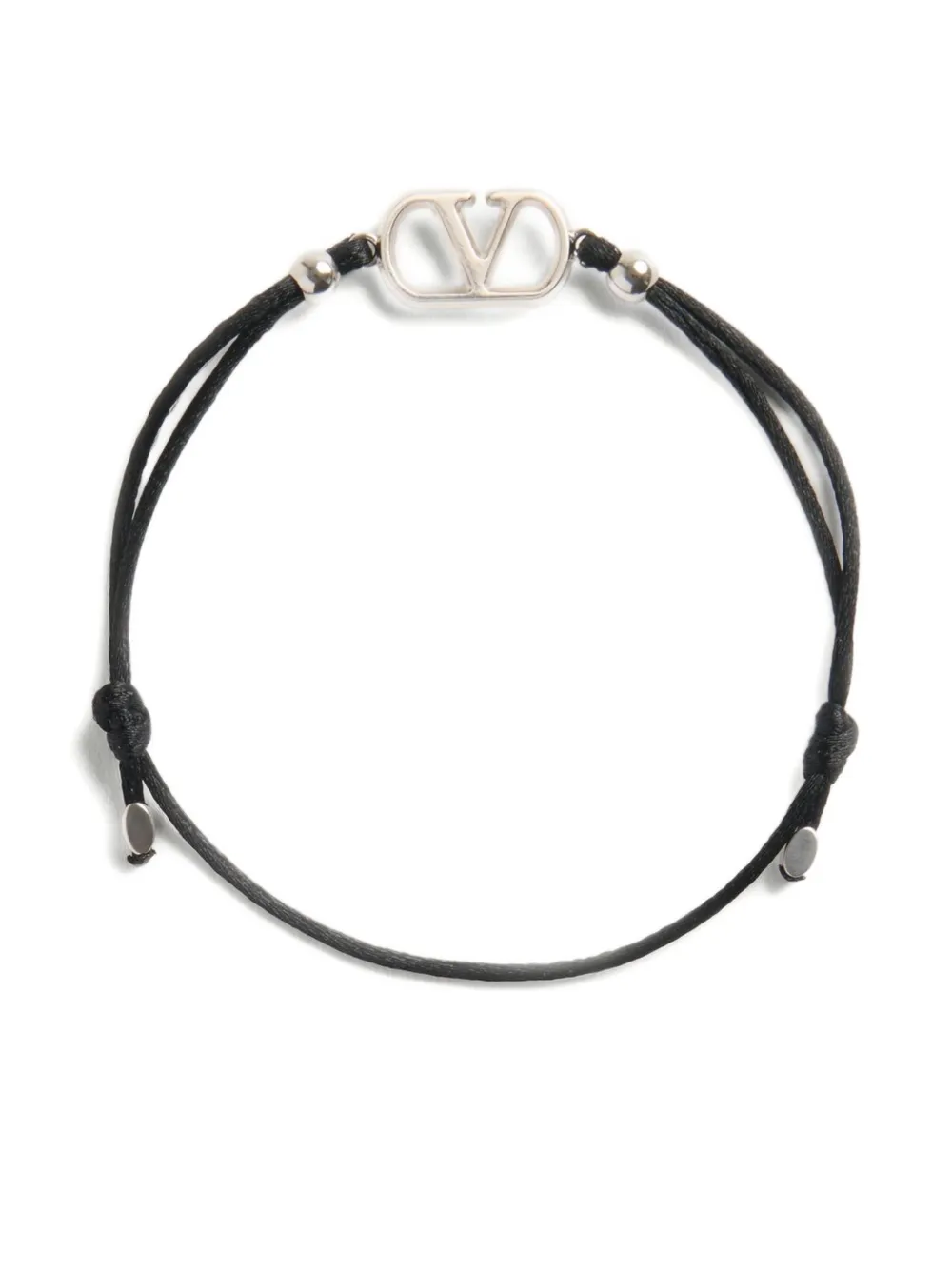Valentino Garavani VLogo Signature Cotton Bracelet | Black