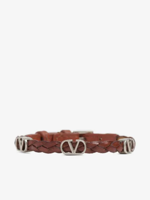 Valentino Garavani Vlogo Signature bracelet in braided calfskin