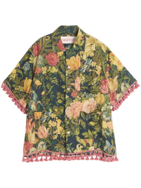 Valentino Garavani Apres L'Hiver linen bowling shirt