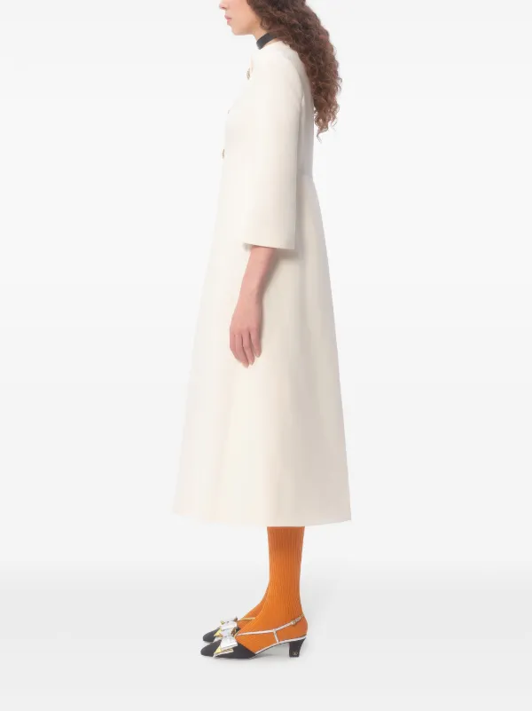 Valentino Garavani Midi Crepe Couture Dress | White | FARFETCH