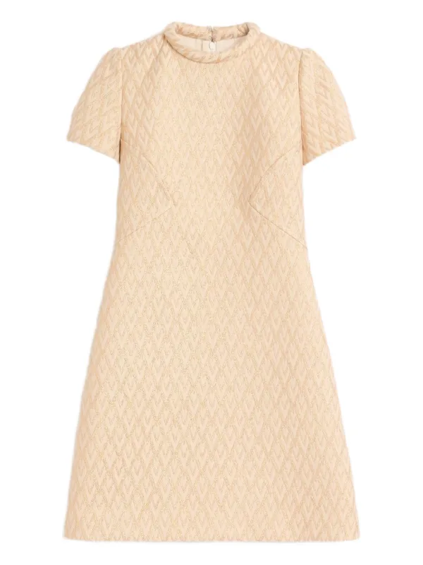 valentino beige dress Valentino: Beige Feather Lace Maxi Dress