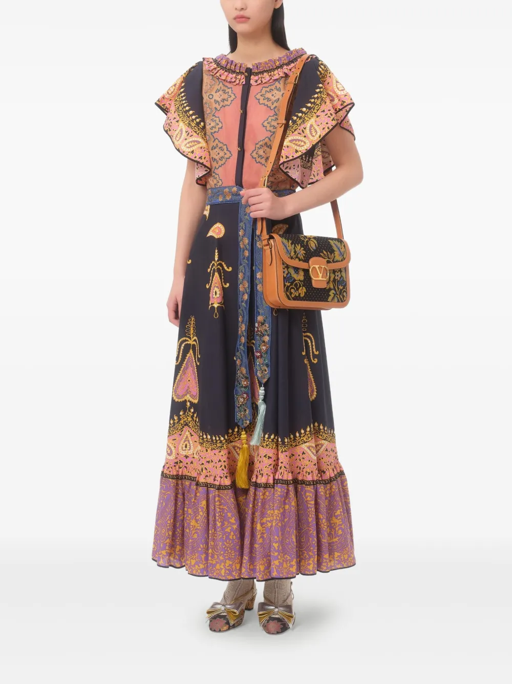 valentinogaravani Valentino Garavani Mussola midi-jurk - Blauw