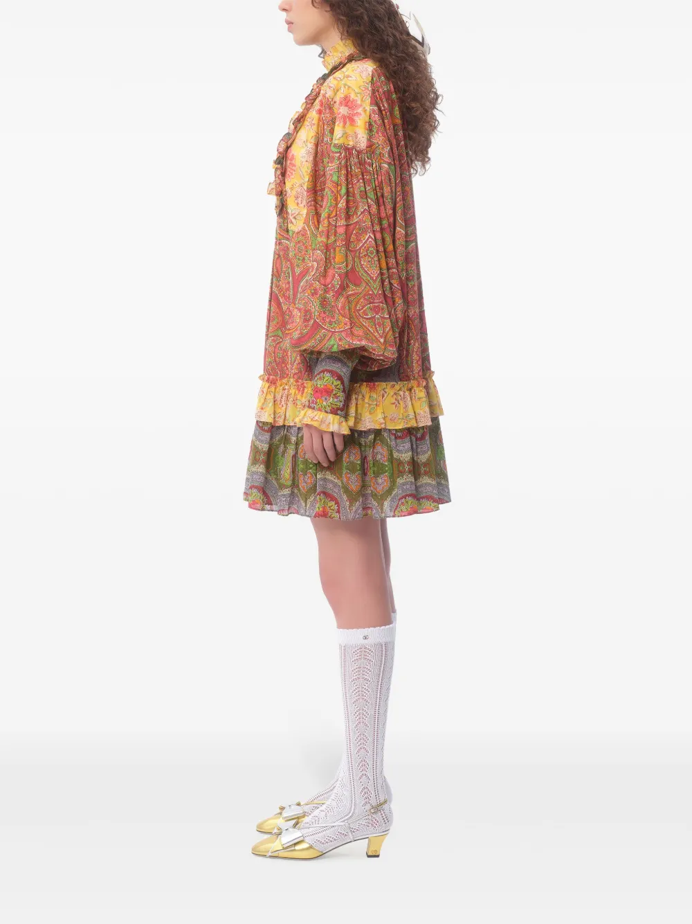Valentino Garavani Voyage Imaginaire mini-jurk Geel