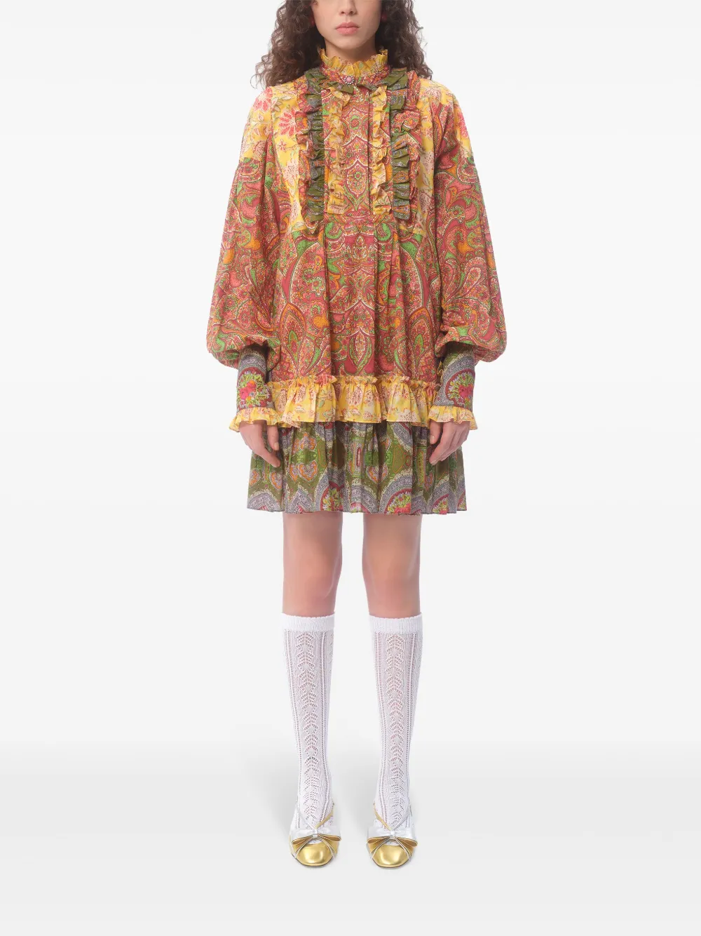Valentino Garavani Voyage Imaginaire mini-jurk Geel