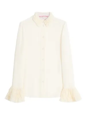 Valentino レースシャツ VALENTINO GARAVANI コットン混コードレース シャツ | THE OUTNET