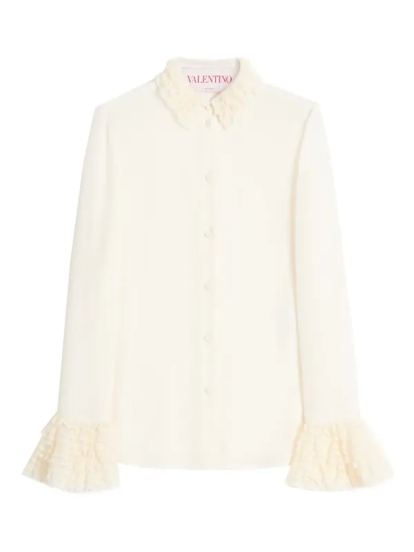 Valentino Garavani Georgette Shirt in White