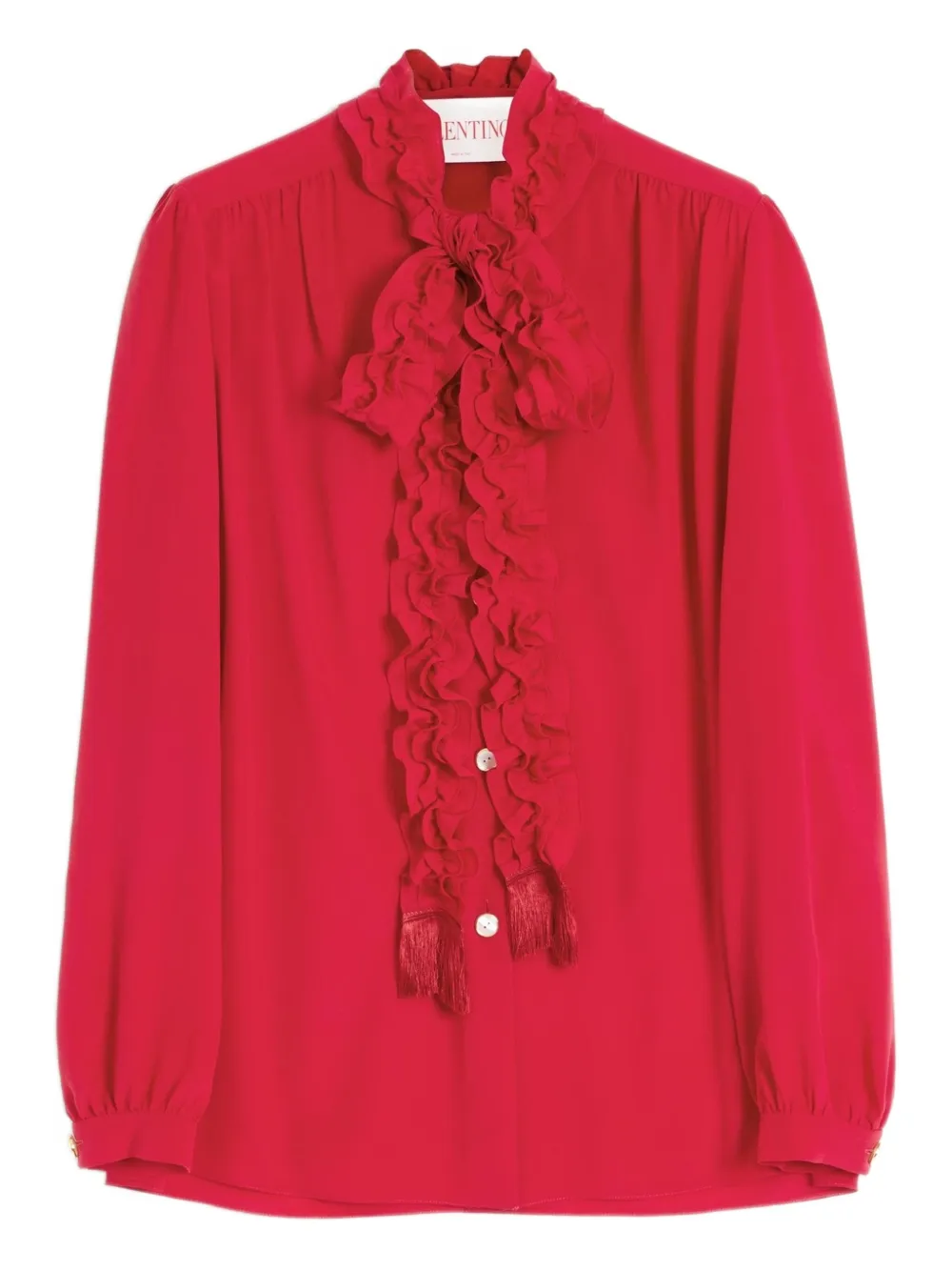 Valentino Garavani crepe de chine shirt | Red | Image 1