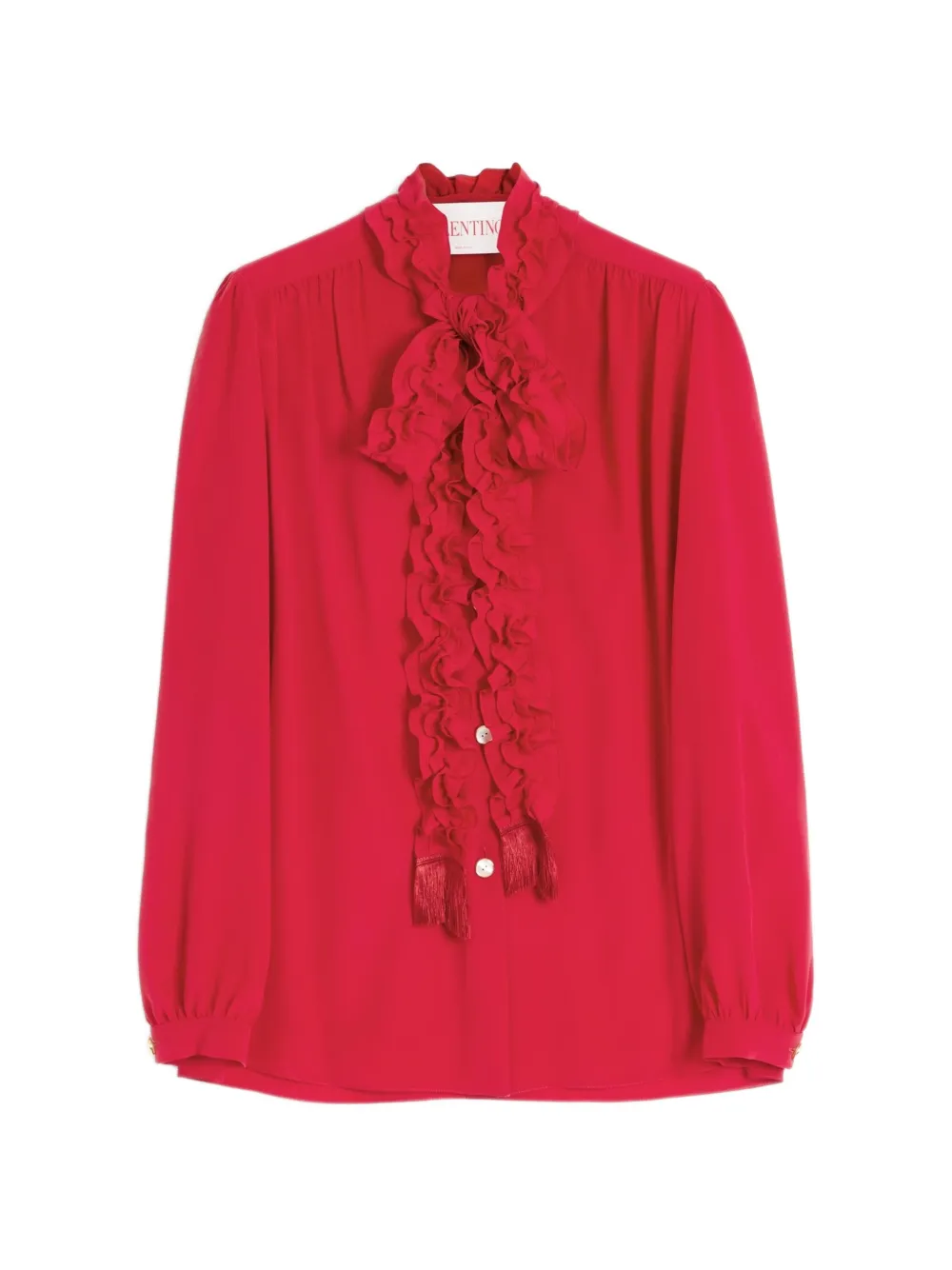 Valentino Garavani Crêpe de chine blouse Rood