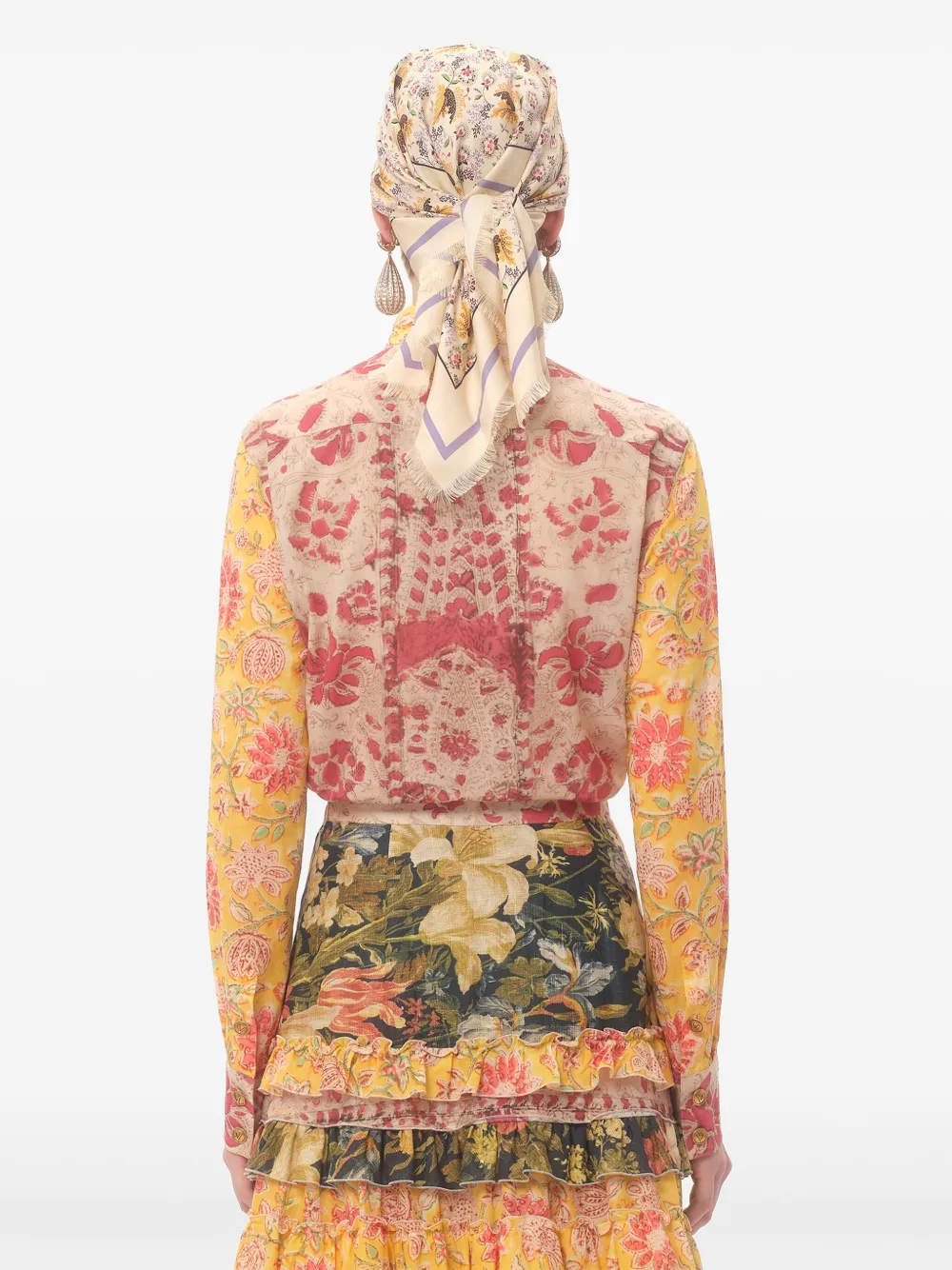 Valentino Garavani Speculare Voyage Imaginaire blouse Beige