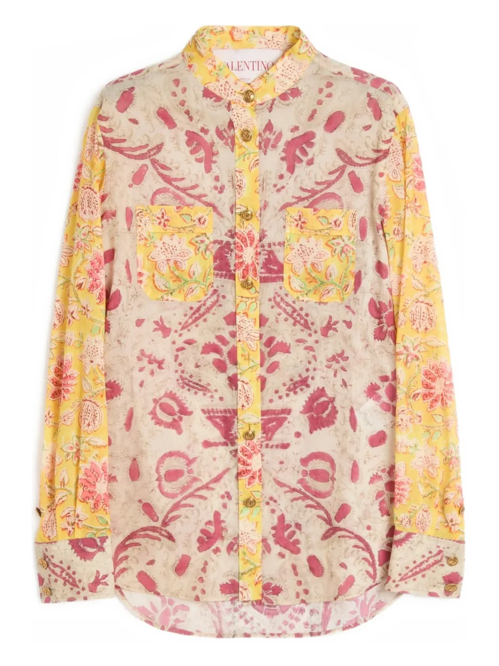 Valentino Garavani Speculare Voyage Imaginaire シャツ - ニュートラル Valentino Garavani Speculare Voyage Imaginaire シャツ - ニュートラル