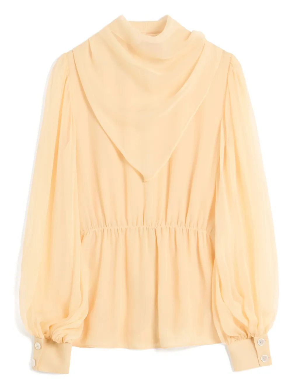 Valentino Garavani Blouse met sjaaldetail - Geel