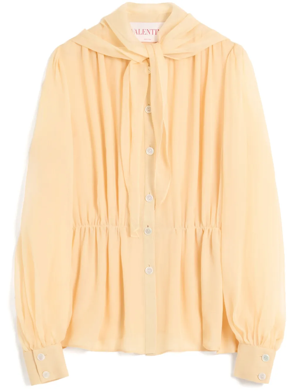 Valentino Garavani Blouse met sjaaldetail Geel