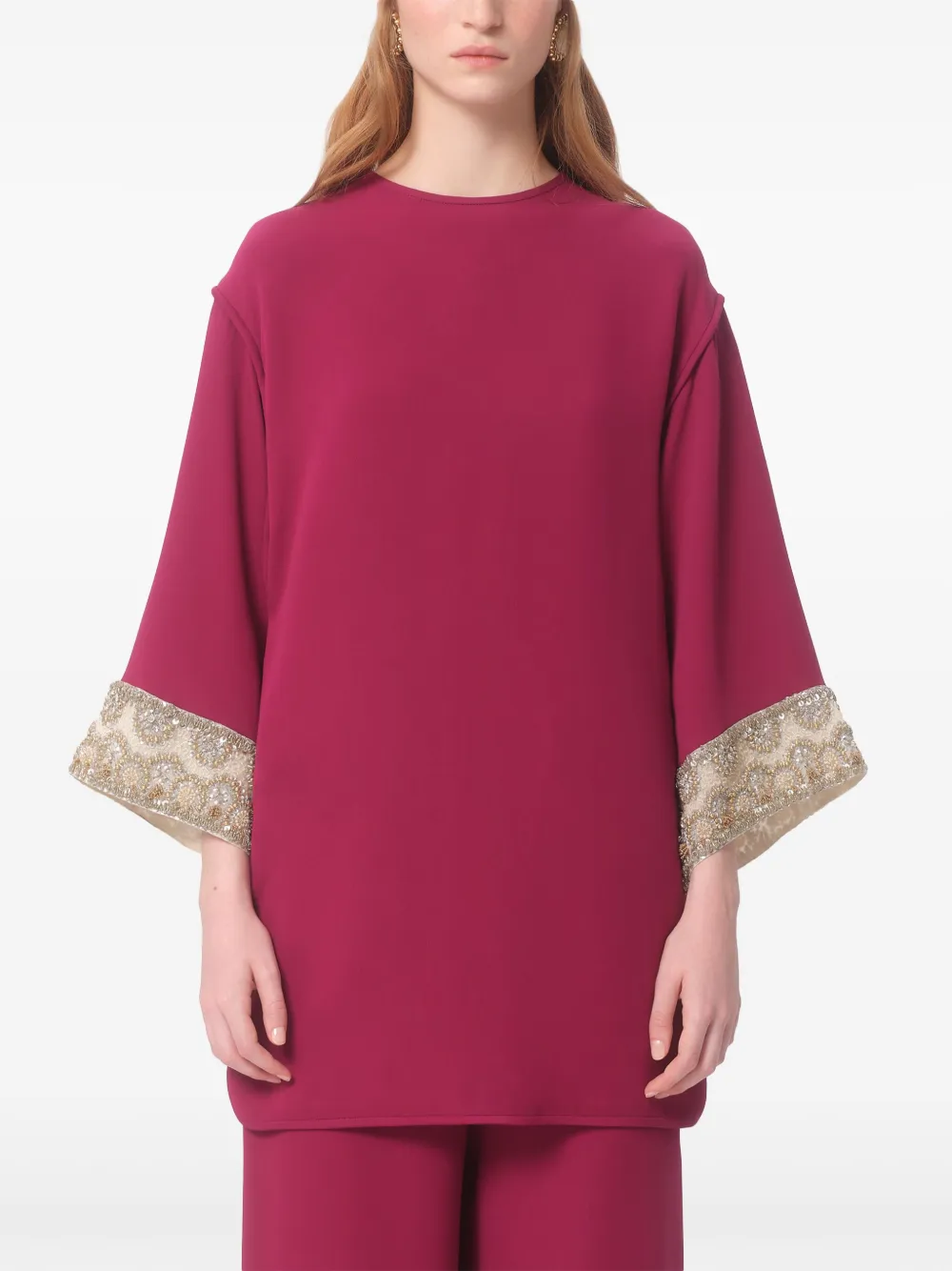 Valentino Garavani Blouse verfraaid met kralen Roze
