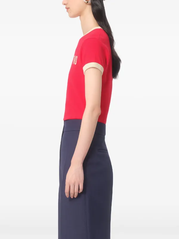 Valentino Garavani シェ プリントTシャツ | レッド | FARFETCH JP