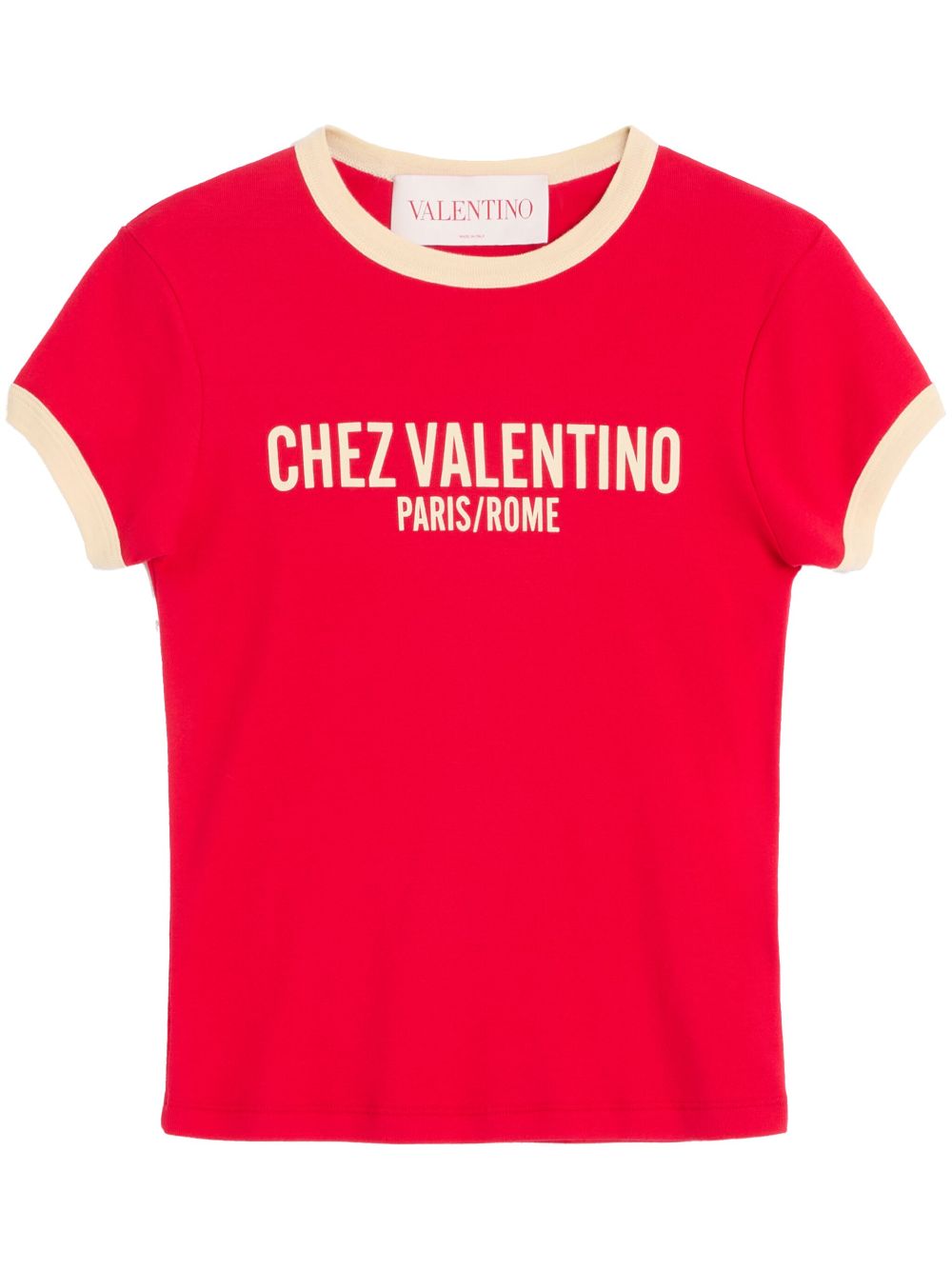 Chez Valentino-print T-shirt