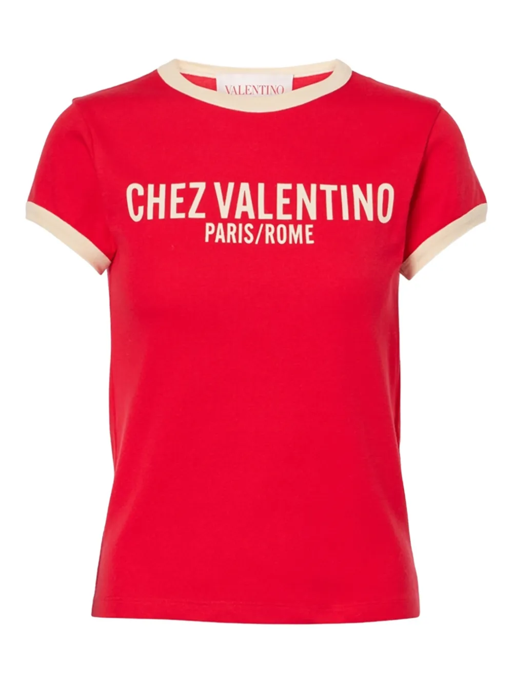 Valentino Garavani T-Shirt mit Chez-Valentino-Print - Rot