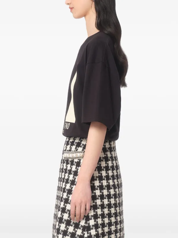 Valentino Garavani Chez Valentino-print T-shirt | Black | FARFETCH