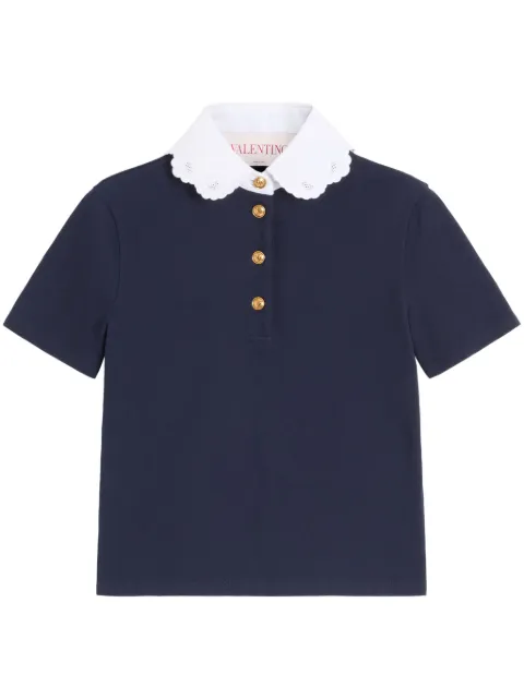 Valentino Garavani embroidered polo top