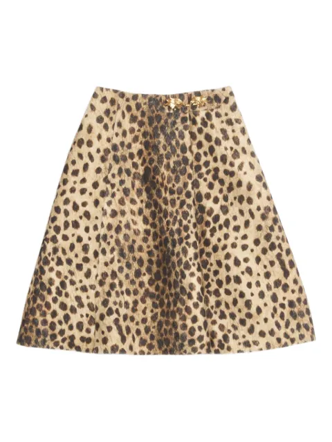 Valentino Garavani Jaguar Spots wool skirt