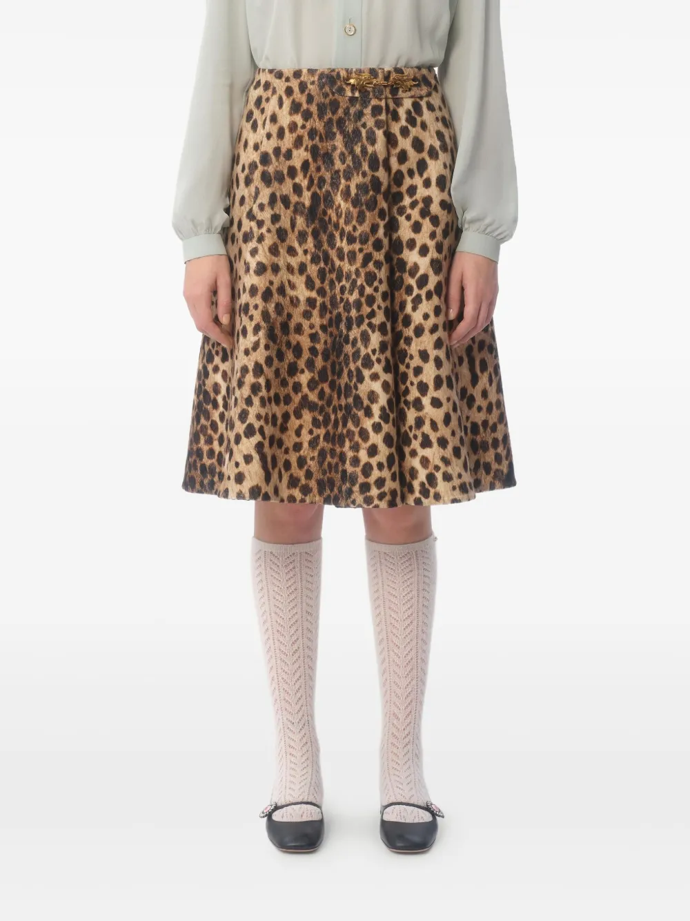 Valentino Garavani Jaguar Spots wool skirt | Skirts | Image 3