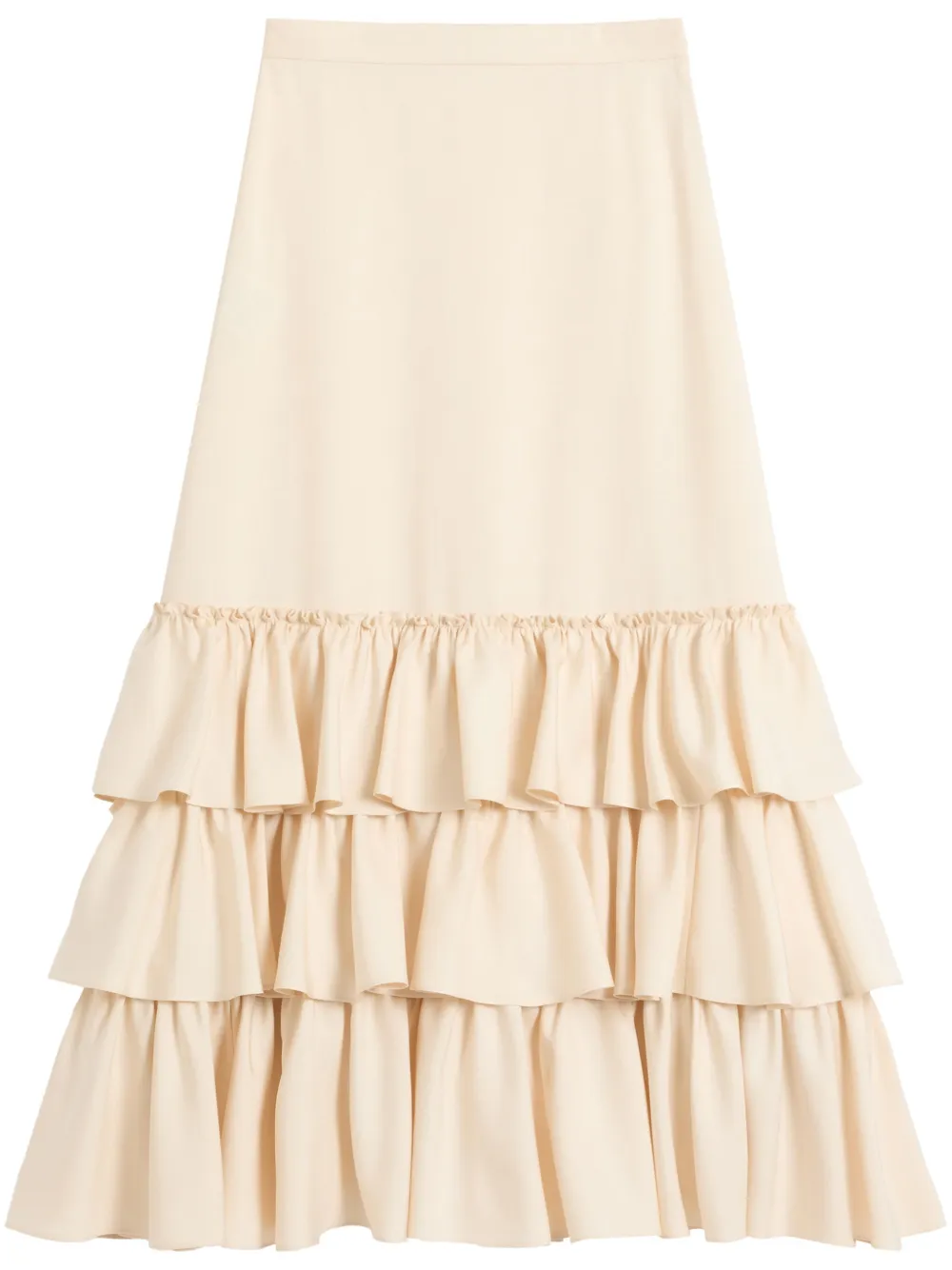 Valentino Garavani Shantung midi-rok Beige