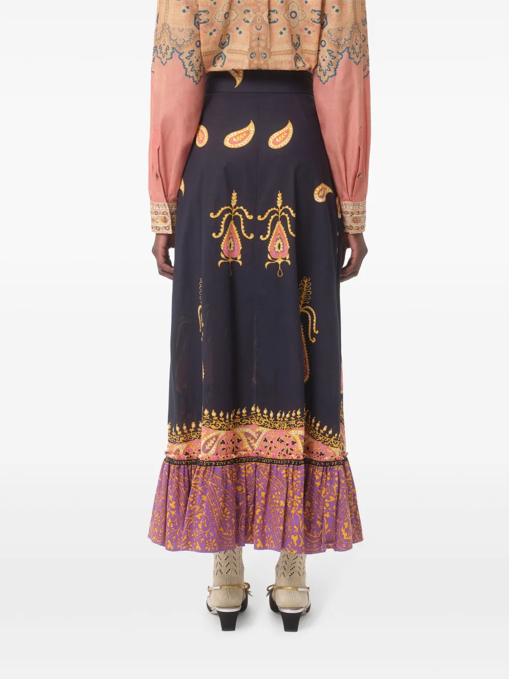 Valentino Garavani Voyage Imaginaire midi-rok Blauw