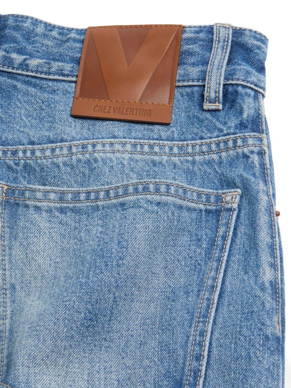 Valentino Garavani Jeans met jacquard afwerking Blauw