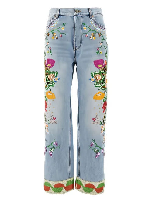 Jean à broderies - Valentino Garavani - Modalova