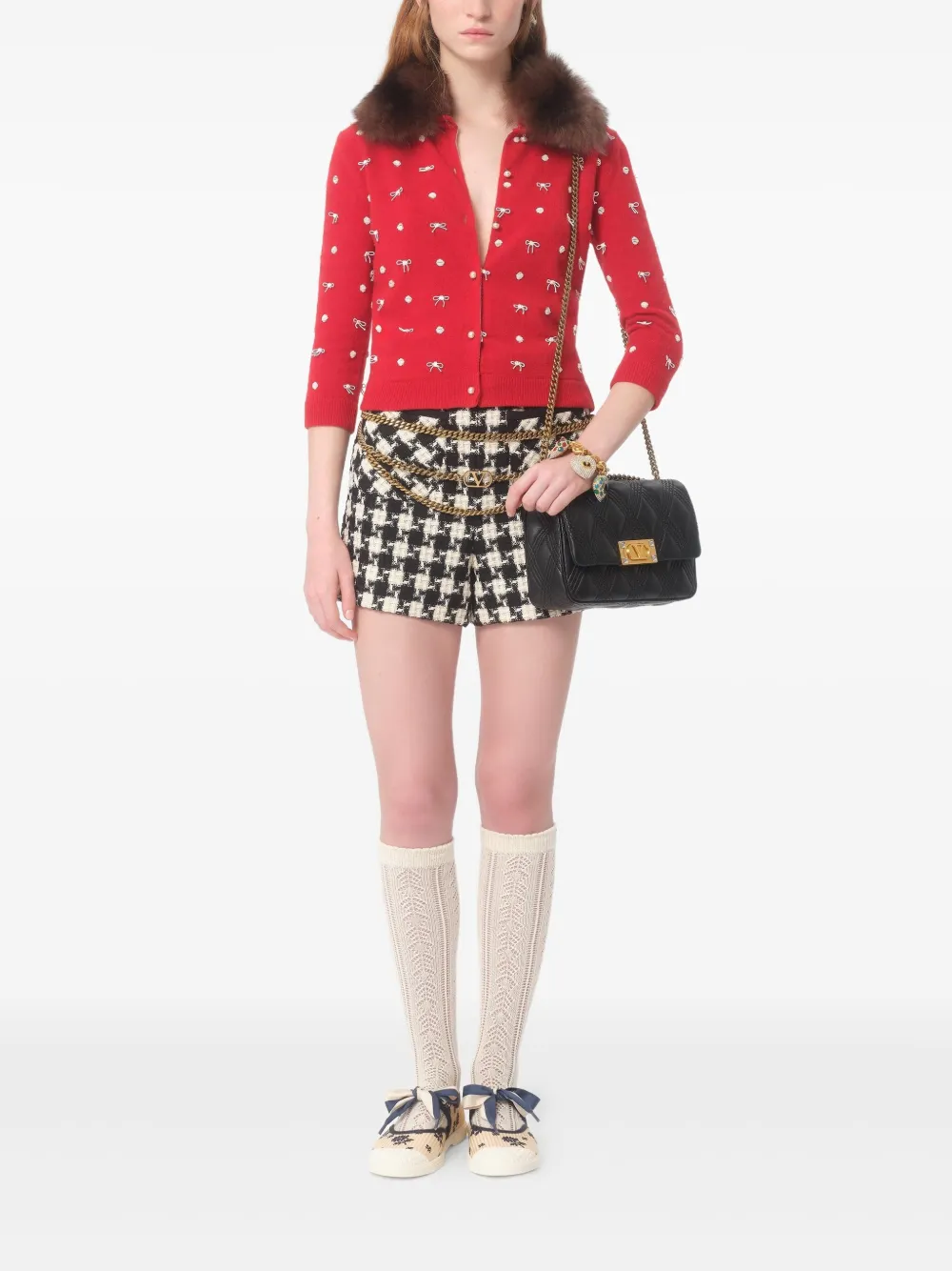 Valentino Garavani Damier Light tweed shorts | Short Shorts | Image 2