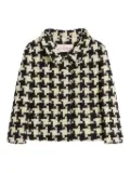 Valentino Garavani houndstooth tweed jacket - Black