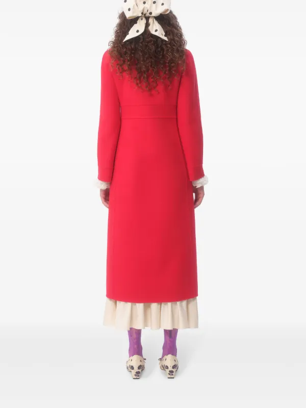 Valentino Garavani Compact Drap Coat | Red | FARFETCH