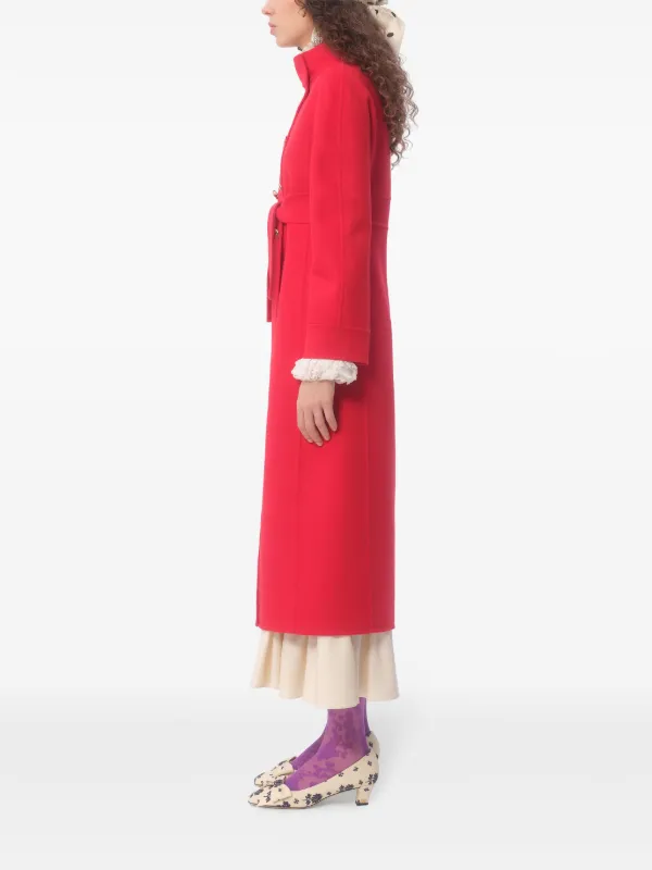 Valentino Garavani Compact Drap Coat | Red | FARFETCH