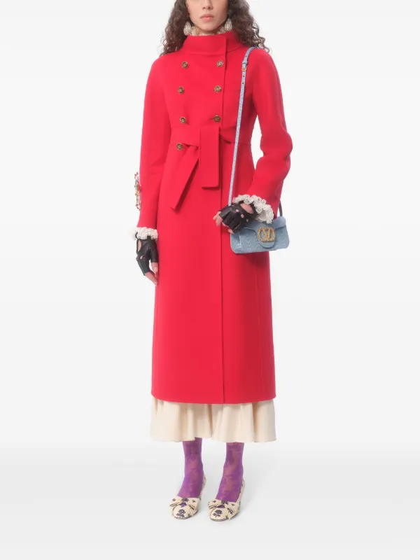 Valentino Garavani コンパクト ドロープコート | レッド | FARFETCH JP