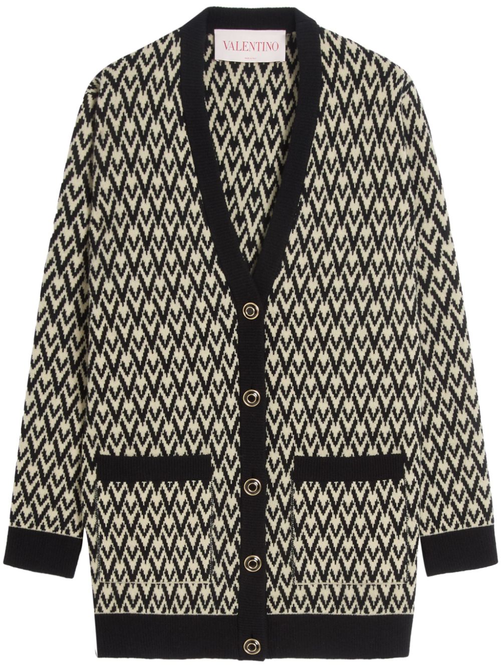 Valentino Garavani Vest met monogram-print Zwart