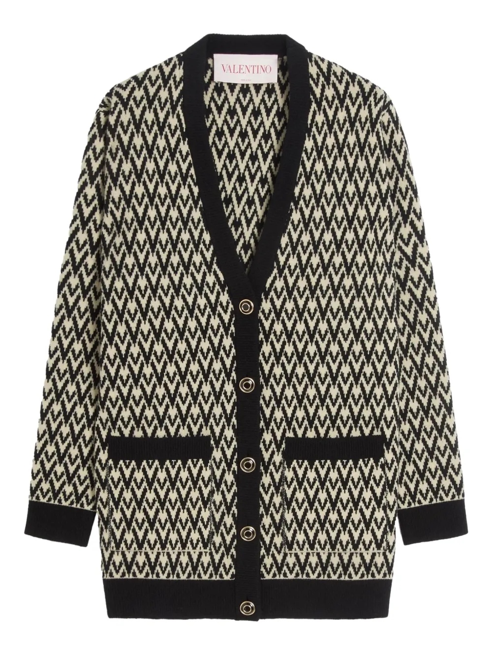 Valentino Garavani トゥッタラ V カーディガン - ブラック Valentino Garavani トゥッタラ V カーディガン - ブラック