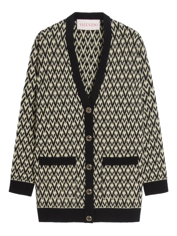 Valentino Garavani トゥッタラ V カーディガン | ブラック | FARFETCH JP