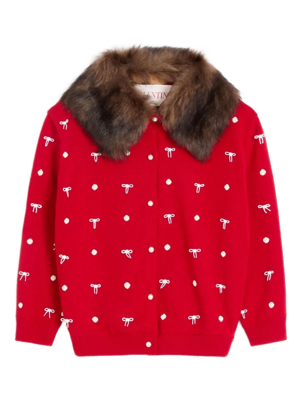 Valentino Garavani embellished wool cardigan - Red