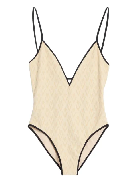 Valentino Garavani Toute La V jacquard swimsuit